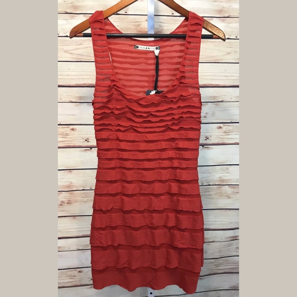 Chelsea & Violet Red Sleeveless Tiered Dress